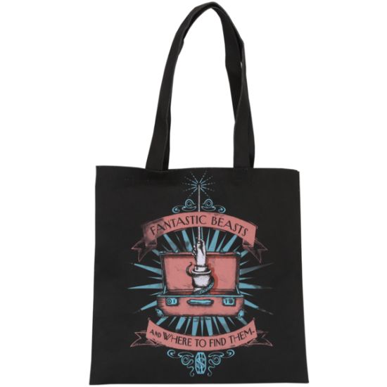 Harry Potter - Black Suitcase And Wand Tote bag on sale